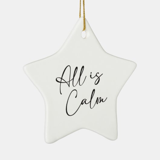 Silent Night Alles is kalm keramisch Ornament (Rechts)