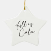 Silent Night Alles is kalm keramisch Ornament (Voorkant)