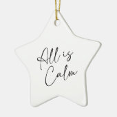 Silent Night Alles is kalm keramisch Ornament (Links)