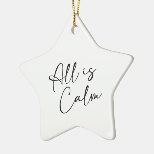 Silent Night Alles is kalm keramisch Ornament (Links)