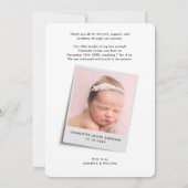 Silent Night Baby Foto's Kerstmis Geboorte Aankondiging (Achterkant)