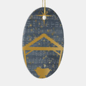 Silent Night Baby Jesus Kerstmis, persoonlijk gepe Keramisch Ornament (Rechts)