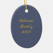 Silent Night Baby Jesus Kerstmis, persoonlijk gepe Keramisch Ornament (Achterkant)