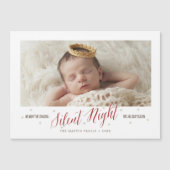 Silent Night Baby's eerste kerst magnetische Kaart (Voorkant)