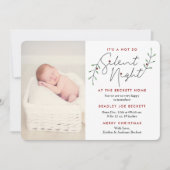 Silent Night Birth Announcement Kaart (Voorkant)