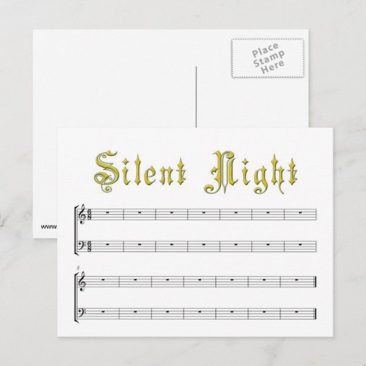 Silent Night Briefkaart (Voorkant / Achterkant)