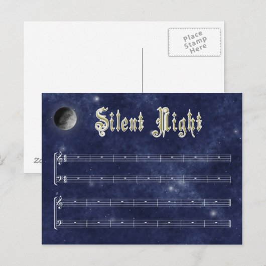 Silent Night briefkaart (Voorkant / Achterkant)