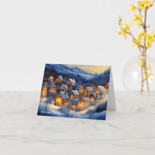 Silent Night  Card Kaart (Gele Bloem)