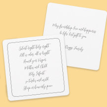 Silent Night Carol Songtekst Script Christmas