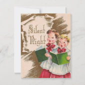 Silent Night Choir Boys Custom Christmas Feestdagenkaart (Voorkant)