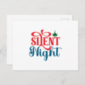 Silent Night Christmas Briefkaart (Voorkant / Achterkant)