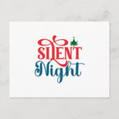 Silent Night Christmas Briefkaart (Voorkant)