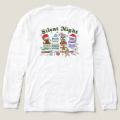 Silent Night Christmas Nurse, Festive Healthcare Tri-Blend Shirt (Achterkant)