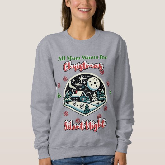 Silent Night Christmas Sweatshirt (Voorkant)