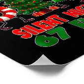 Silent Night Christmas Tree 67 Pajamas Funny Six S Poster (Hoek)