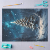 Silent Night Christmas Tree Under the Stars Tissuepapier (Craft)