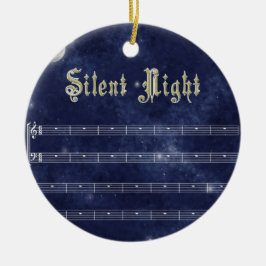 Silent night decoration - night sky keramisch ornament