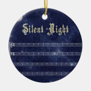 Silent night decoration - night sky keramisch ornament