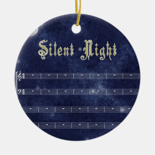 Silent night decoration - night sky keramisch ornament (Voorkant)