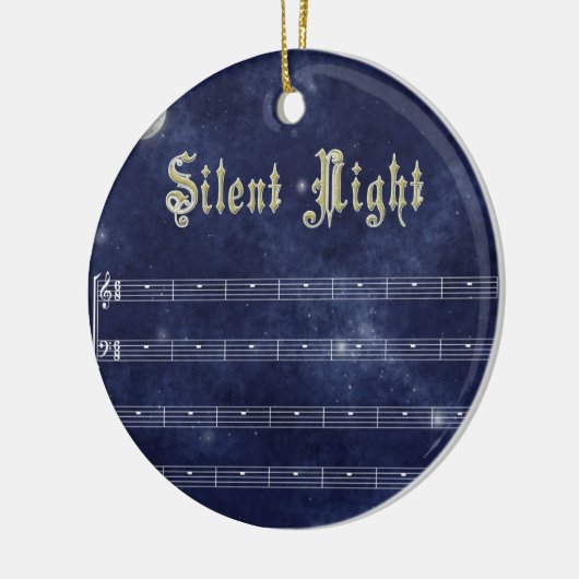 Silent night decoration - night sky keramisch ornament (Links)
