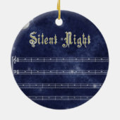 Silent night decoration - night sky keramisch ornament (Achterkant)