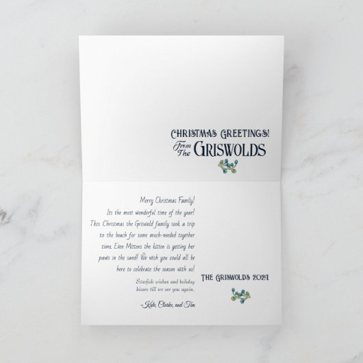 "Silent Night" een onderzeeboot Santa Christmas Ka Kaart (Binnen)