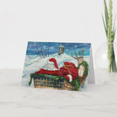 "Silent Night" een onderzeeboot Santa Christmas Ka Kaart (Voorkant)