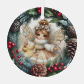 Silent Night, Enchanted Flight Glas Ornament (Achterkant)