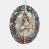 Silent Night, Enchanted Flight Glas Ornament (Voorkant Rechts)