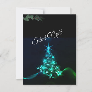 'Silent Night' Estrellas Azules Briefkaart