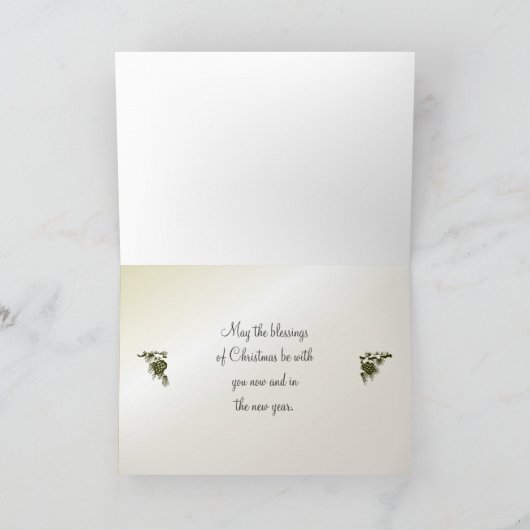 Silent Night Feestdagen Kaart (Binnen)