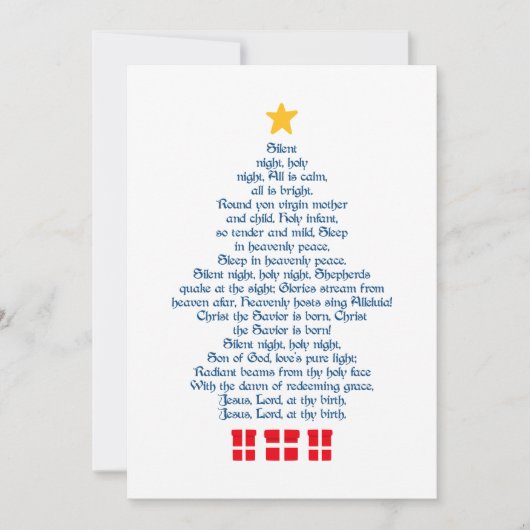 Silent Night Feestdagenkaart (Voorkant)