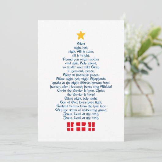 Silent Night Feestdagenkaart (Staand voorkant)