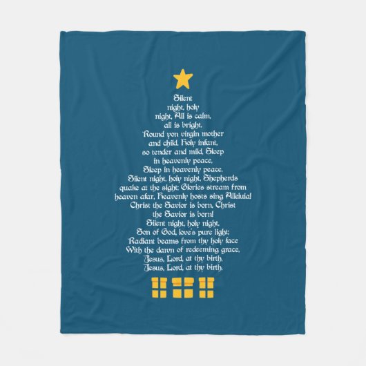 Silent Night Fleece Deken (Voorkant)