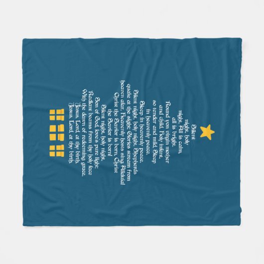 Silent Night Fleece Deken (Voorkant (Horizontaal))