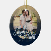 Silent Night, Foto, Holiday Keramisch Ornament (Rechts)