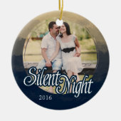 Silent Night, Foto, Holiday Keramisch Ornament (Voorkant)