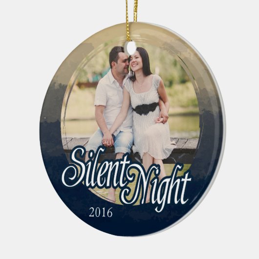 Silent Night, Foto, Holiday Keramisch Ornament (Links)