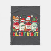 Silent Night Funny Nurse Christmas Design  Fleece Deken (Voorkant)