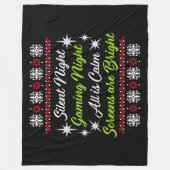 Silent Night Gaming Night All Calm Screens Bright Fleece Deken (Voorkant)