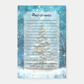 Silent Night Glow Bright Christmas Forest Tree Post-it® Notes (Voorkant)