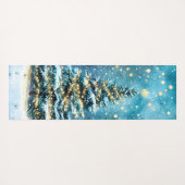 Silent Night Glow Bright Christmas Forest Tree Yogamat (Achterkant (horizontaal))