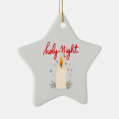 Silent night, glowing bright. keramisch ornament (Rechts)