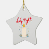 Silent night, glowing bright. keramisch ornament (Links)