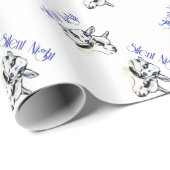 Silent Night Goat kerstwrapping-papier Cadeaupapier (Rol Hoek)