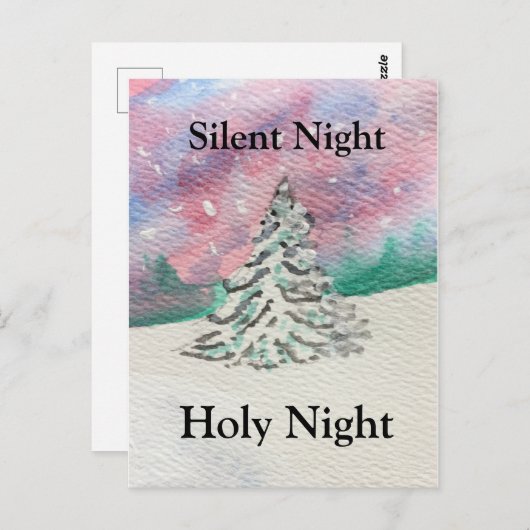 Silent Night Heilige Kerstmis Briefkaart (Voorkant / Achterkant)