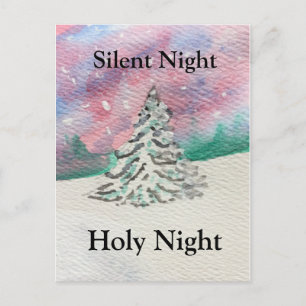 Silent Night Heilige Kerstmis Briefkaart