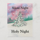 Silent Night Heilige Kerstmis Briefkaart (Voorkant)