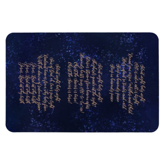 Silent Night, Heilige Nacht, kerstkarol Magneet (Horizontaal)