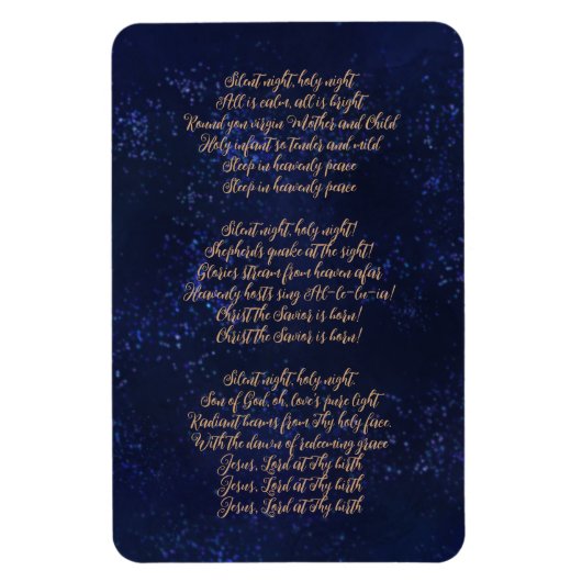 Silent Night, Heilige Nacht, kerstkarol Magneet (Verticaal)